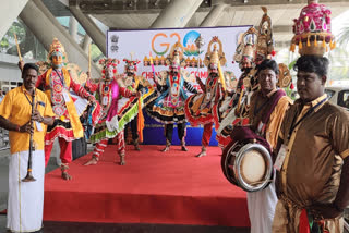 International delegates came to Chennai to participate in the G20 conference were given a warm welcome