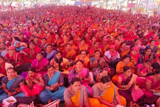 Anganwadi workers protest