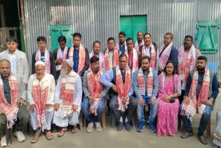 Bjp Assam State Minority Morcha sajati dal visited the newly appointed employee