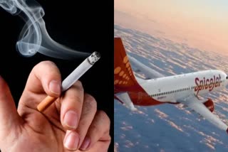 Man held for smoking inside lavatory of aircraft  man arrested for smoking inside aircraft  തൃശൂർ സ്വദേശി സുകുമാരനാണ്  kochi airport  smokes on flight  വിമാനത്തിന്‍റെ ശുചിമുറിയിൽ ഇരുന്ന് പുകവലിച്ചു  62 കാരൻ അറസ്‌റ്റിൽ