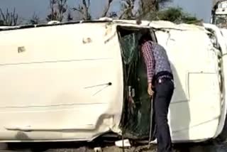 Speedy Car overturned several times in Bansur