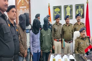 मधेपुरा में पांच बदमाश गिरफ्तार