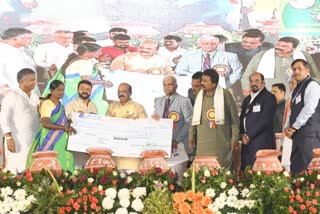 Distribution of subsidy checks to farmers