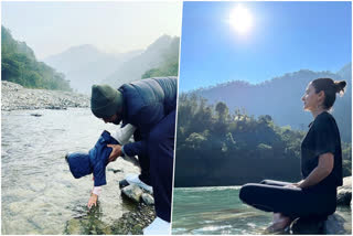 Anushka Sharma Shares  Pictures   Of Their Mountain Trip Virat Reacts With Love