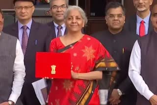 FM Sitharaman dons red temple border saree to present Budget 2023-24