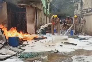 fire in sub excise godown