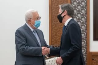 انٹونی بلنکن کی رملہ میں فلسطینی صدر محمود عباس سے ملاقات