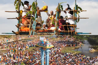 Kudamuzhukku held at Palatrangarai Anjaneyar Temple near Pollachi