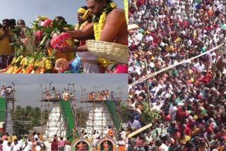 Kumbhabhishekam ceremony at the 300 year old Sri Akhilandeshwari temple near Gobichettipalayam
