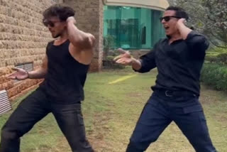 Tiger Shroff dances to 'Main Khiladi' from 'Selfiee' with Akshay Kumar