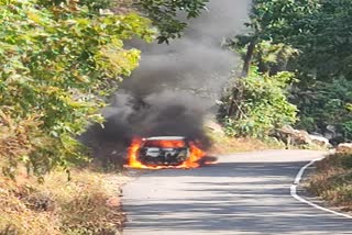 Haldwani Car Fire