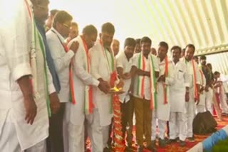 Prajadhwani Bus Yatra of Congress Party at the mulabagilu