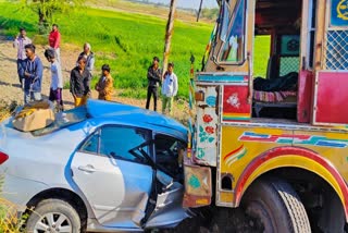 Patan Accident: બાસ્પા રોડ ઉપર ટ્રક અને કારના અકસ્માતમાં એકનું મોત