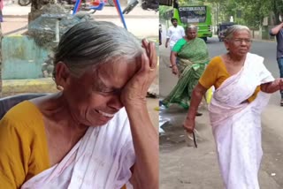 കൊല്ലം  kollam latest news  kollam local news  kollam theft  kollam  attacked old woman and stolen necklace  വൃദ്ധയെ അക്രമിച്ച് മാല മോഷ്‌ടിച്ചു  മാല മോഷണം  കൊല്ലം മാല മോഷണം  ഇരവിപുരം  ഇരവിപുരം സ്വദേശി തങ്കമ്മ  കൊല്ലം ജില്ല ആശുപത്രി