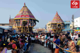 Thaipusam Chariot procession held at Kamakshi Amman Ekambareswarar temple at Chettikulam