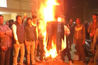 Swami Prasad Maurya effigy burnt in Jabalpur