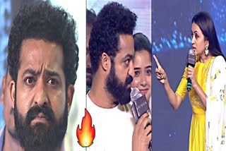 NTR serious on anchor suma in Amigos Pre release event