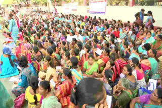 Anganwadi Employees Protest