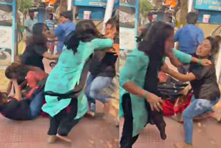 Nepalese women working at a beauty salon in Gummidipoondi were put on the road and attacked each other