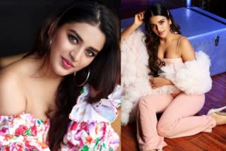 Nidhi agarwal latest pink dress photo