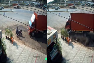 truck hit bike in karnataka