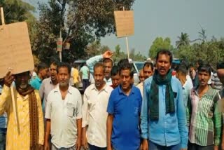 villagers protest