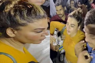 Rakhi sawant fainted while talking to paparazzi