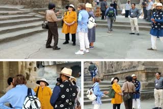 Hillary Clinton visiting Verul Caves