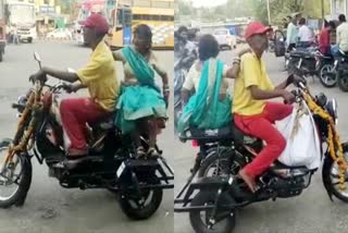 chhindwara beggar gave gift moped bike