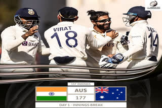 IND vs AUS 1st Test: Australia 177 all out vs India