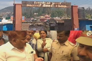 Traders stage dharna protest against sealing of shops in Ooty Municipal Market