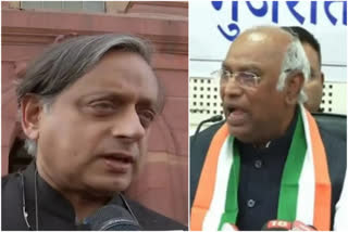 Tharoor meets party chief Mallikarjun Kharge