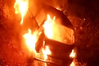 Woman burnt alive by fire in car at Gaya