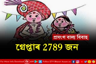 2789 arrested against more then four thousand cases of child marriage in Assam