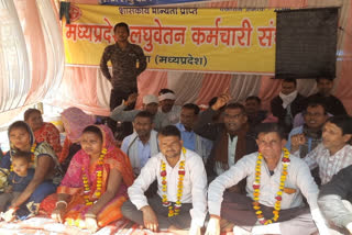 employees on hunger strike demanding regularization