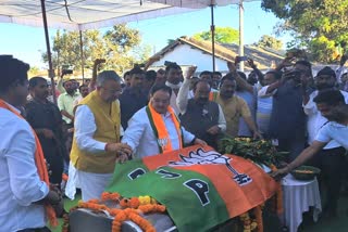 Tribute paid to BJP leader Sagar Sahu