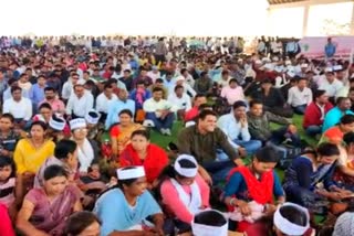 Assistant Teacher Federation protest in Raipur