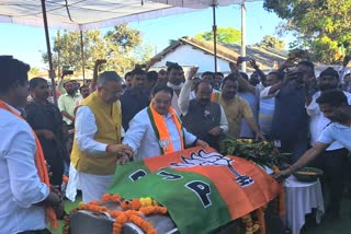 Cremation of bjp leader sagar sahu