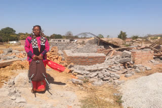 PM residence of tribal widow woman demolished