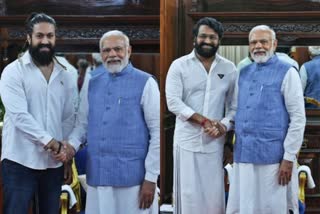 narendra modi meets yash and kantara hero