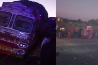 collided with standing truck in ratlam