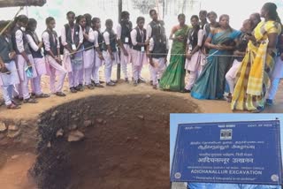 College students visited the excavation works at Adichanallur