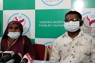 grand mother donates kidney to grand son  vijayapura karnataka  donates kidney to grand son vijayapura karnataka  വൃക്ക ദാനം ചെയ്‌ത് 73കാരി