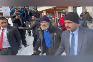 Rahul Gandhi seen in Gulmarg