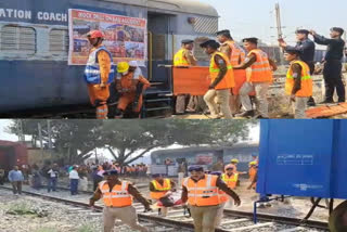 محکمہ ریلوے نے حادثے کے دوران راحت پہچانے کی مشق کی