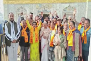 group of Hindu pilgrims left for journey to Katasraj through Wagah border of Amritsar