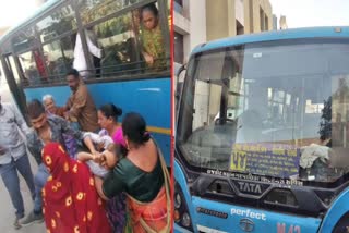 Rajkot City Bus: શહેરની સિટી બસમાં મહિલા કંડક્ટર ચક્કર ખાઈને પડી ગયાં, ડ્રાઈવર સહિત પ્રવાસીઓના શ્વાસ અધ્ધર