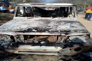 bhiwani village barwas news bolero burnt in Bhiwani skeletons of two youths found in Bhiwani