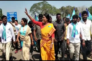 Sharmila Padayatra in Mahbubabad District