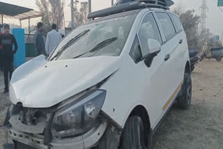 The vehicle of a family returning from a wedding was hit on the Moga-Amritsar road